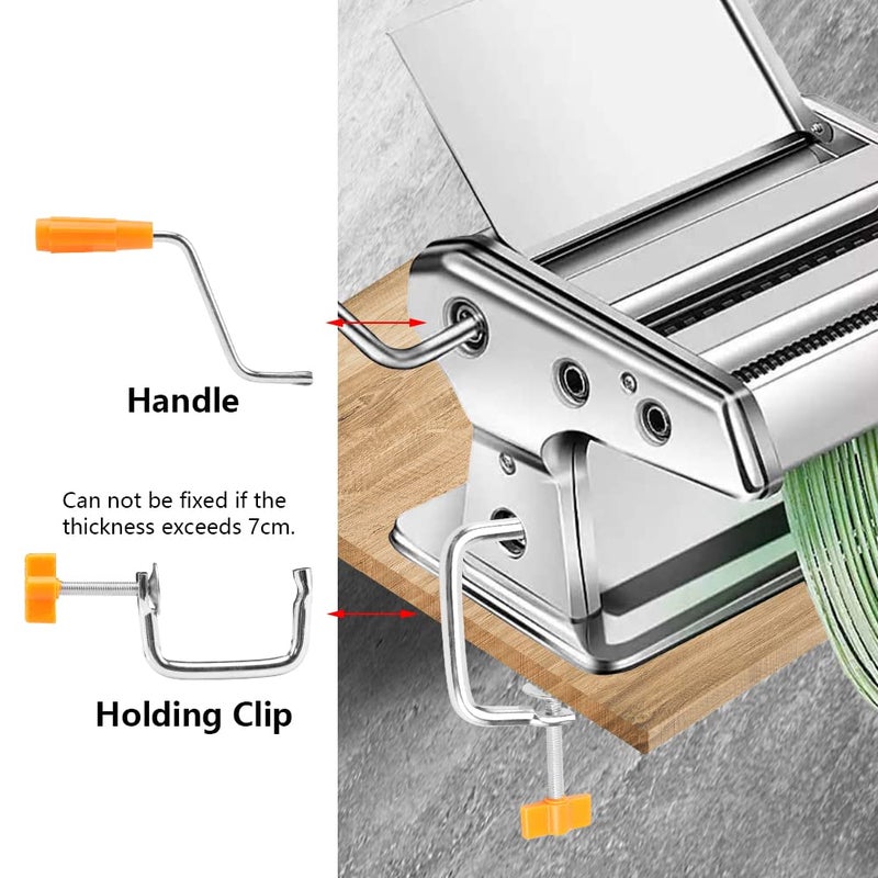 BNYTXV Pasta Maker Handle Replacement,Manual Noodle Maker Fixing Clip,Durable Handle Tool Parts for Pasta Machine (Handle) - Image 3